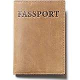 REXAND passport holder for real men - RFID Blocking Travel Wallet - Passport Cover Leather Case in Gift Box