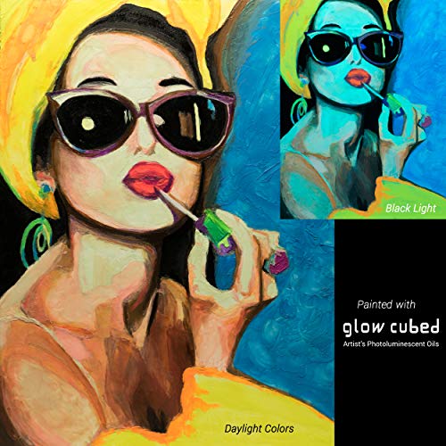 Glow Cubed Glow in The Dark Artist Professional Oil