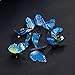 Domiray New Cinderella Dress Princess Costume Blue Butterfly Girl Dress (4-5 Years, Blue)