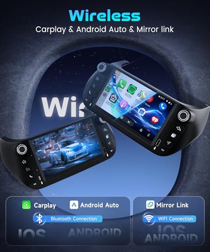 4G+128G Android Car Radio for Fiat Fiorino/Qubo/Citroen Nemo/Peugeot Bipper, 7 Inches IPS Screen Carplay Android Wireless Car GPS Navigation WiFi/FM/RDS/EQ BT Mirror Link Steering Wheel Control Rear Camera