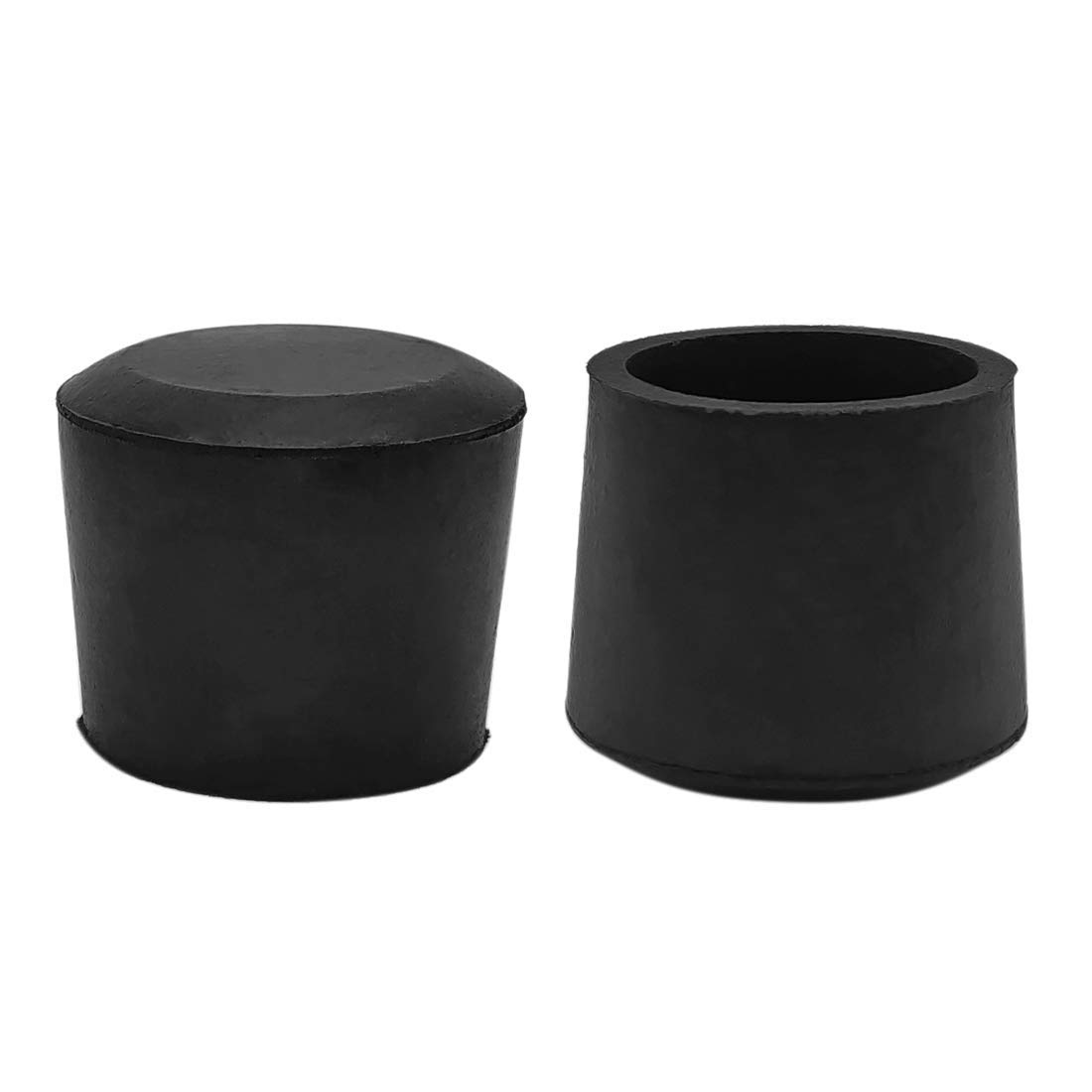 Flyshop Round Furniture Table Covers Non-Slip Heavy Duty Rubber Leg Tips Chair Leg Caps Floor Protectors Black 4PCS, 35mm, 1-3/8"