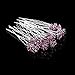 AKOAK 20 Pcs/Lot Women Wedding Bridal Clear Crystal Rhinestone Rose Flower Hair Pin Clips Hair Accessories Jewelry Barrettes Headwear（Pink）