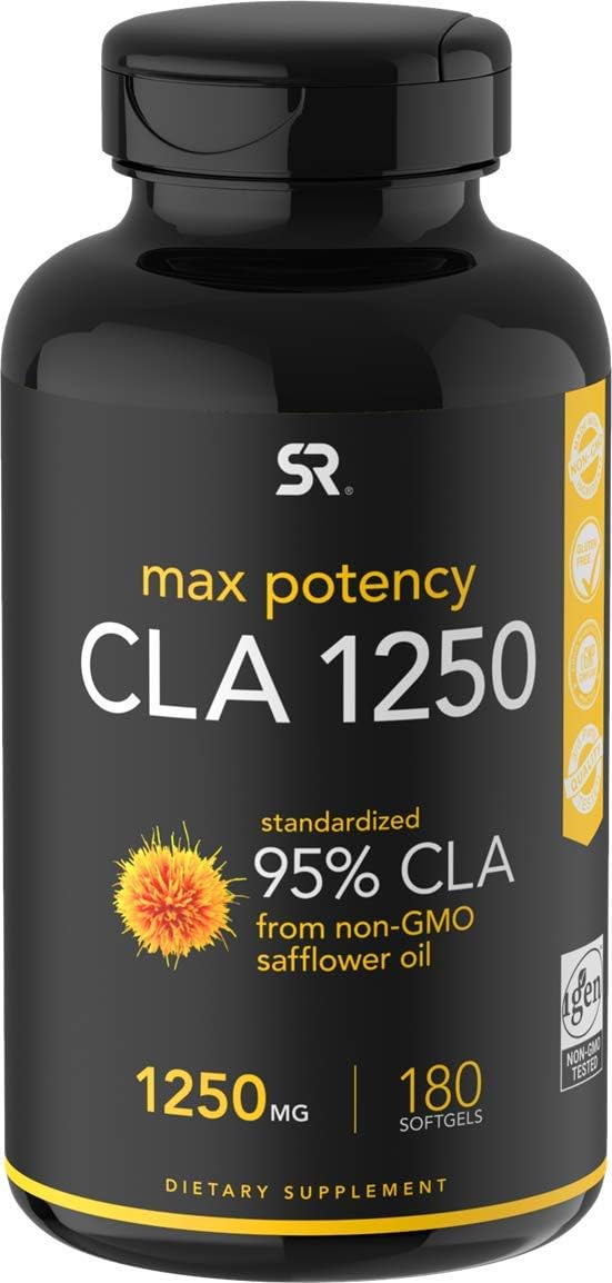 Max Potency CLA 1250 (180 Softgels) with 95% Active Conjugated Linoleic Acid ~ Weight Management Supplement for Men and Women: Health & Personal Care