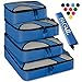 BAGAIL 6 Set Packing Cubes,Travel Luggage Packing Organizers(5set+Laundry bag Dark Blue)