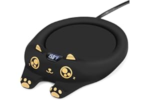 PUSEE Mug Warmer,Coffee Warmer for Desk Candle Warmer Auto Shut Off,Coffee Cup Warmer with 3 Temp Settings,Electric Beverage Warmer Plate for Coffee,Tea,Water Milk and Cocoa(Not Include Cup)