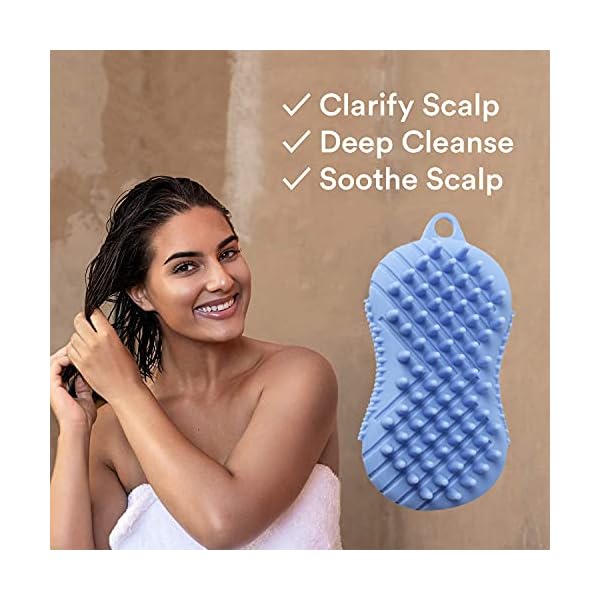 Body-BrushSilicone-Body-Brush-Childrens-Bath-Silicone-Brush-Exfoliating-Body-Scrubber-for-Washing-Hair-and-Bathing-Multifunctional-Massage-Brush-Blue-blue Body Brush,Silicone Body Brush Children's Bath Silicone Brush Exfoliating Body Scrubber for Washing Hair and Bathing…