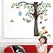 Toprate (TM) 150 x134cm Nursery Forest Animals Birds Fox Squirrel Mushrooms Trees Wall Art Stickers Decal for Nursery Home Decor Boys and Girls Children Courtyard Baby Room