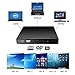 Ploveyy External CD Drive, USB 2.0 External DVD-Reader with CD-RW Burner Drive Drive for Windows 2000/XP/Vista/Win 7/Win 8/Win 10 Notebook PC Desktop Computer,Plug and Play (Black)