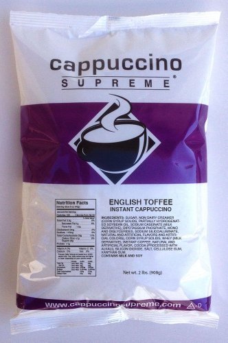 Cappuccino supreme 2 lb bag english toffee instant capp…