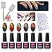 Gel Nail Polish Set 5pcs Magnetic Color Changing Nail Polish Top and Base Coat with 50 pcs Remover Soak Off UV LED Nail Art Kit by CLAVUZ