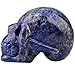 Rockcloud Healing Crystal Stone Human Reiki Skull Figurine Statue Sculptures Sodalite 3