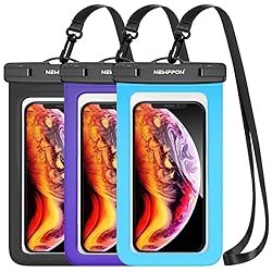 newppon Waterproof Cell Phone Pouch : 3 Pack Water