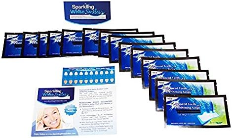 Sparkling White Smiles Advanced Teeth Whitening Strips Value Pack | 28 Minty Tooth Whitener Strips, 14 Upper & 14 Lower | Easy to Use, Safe & Effective - Fast Results for a Brighter, Whiter Smile