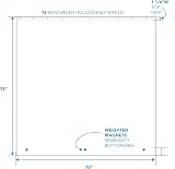 InterDesign Frost White iDesign Shower Curtain 183 x 183 cm Magnetic Hem view 2
