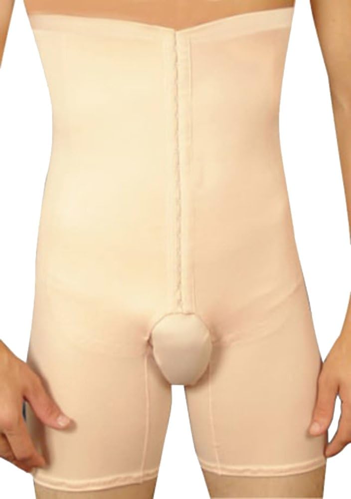 1009B-S Male Abdomen Procedure Support wear Size Small (Waist 34.5'' - 40'' or 87.5cm-101.5cm) Beige