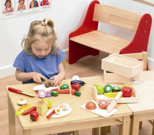 Viga Wooden Cutting Vegetables Box & Chopping Board Set by Viga