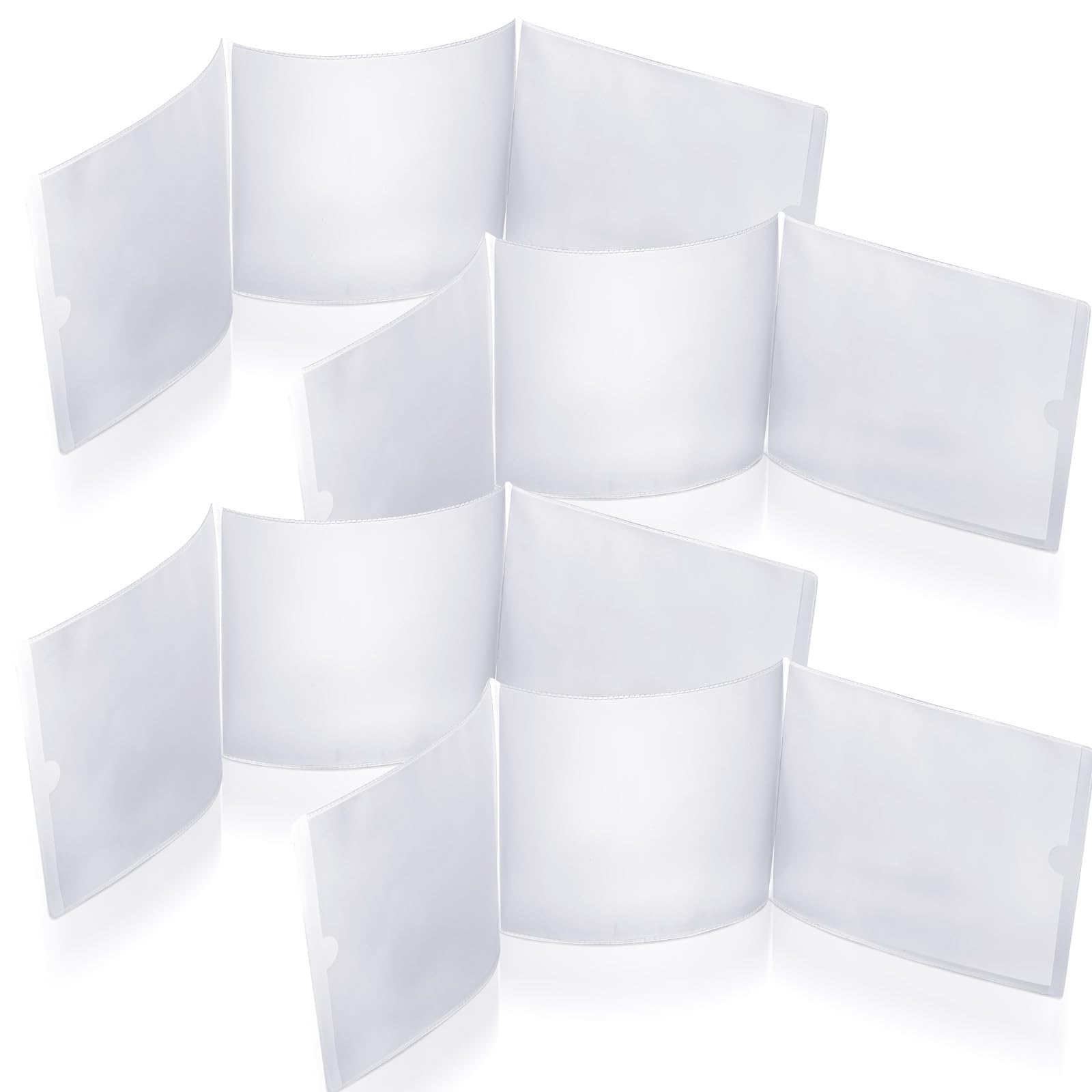 Photo 1 of 4 Pcs 2025 Mahjong Card Protector Cover Holder Accessories 6 1/8" X4 3/4" Plastic Clear Large Scorecard Cover Mahjong Sleeve Case Gifts Fit Large Print Size
