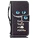 Urberry Iphone SE Wallet Case, Blue Cat Eyes Case for Iphone SE/5/5S, Shock-proof Case with a Free Screen Protector