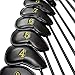 Golf iron club head covers set PU leather golf iron covers - Attractively embroidered golf iron club covers - Suitable for right/left handed ladies' and gentlemen's clubs