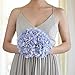 Butterfly Craze Blue Artificial Hydrangeas - Faux Silk Flowers for Wedding Bouquets, Flower Arrangements, Home and Office Decorations - 3 Stems per Bundle