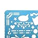 Set of 2 Plastic Stencil Art Templates Drafting Ruler with Various Cut Out Designs for Art and Craft Projects, Artistic Drawing, Tracing, Painting - Ideal for Professionals, Students and Kids