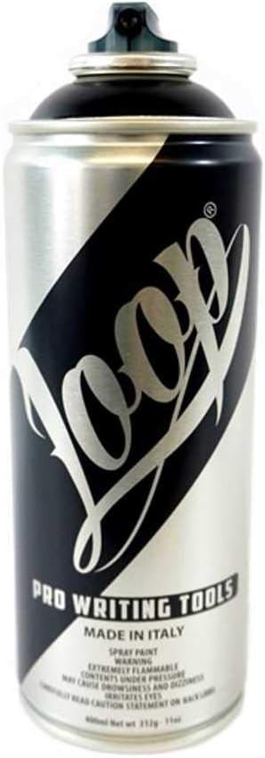 Loop Graffiti Spray Paint, Art Spray Paint with Low VOC, Acrylic Spray Paint, Non Toxic Spray Paint,Quick Dry, Red, Transparent Red, 400 ml
