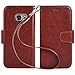 Galaxy s7 Case, Arae [Wrist Strap] Flip Folio [Kickstand Feature] PU leather wallet case with ID&Credit Card Pockets For Samsung Galaxy S7 (not for Galaxy S7 edge) (brown)