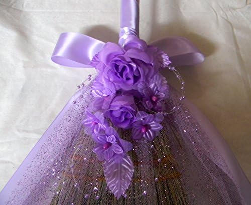 Wedding Party Ceremony Lavender jumping the Broom 38 inch decorated