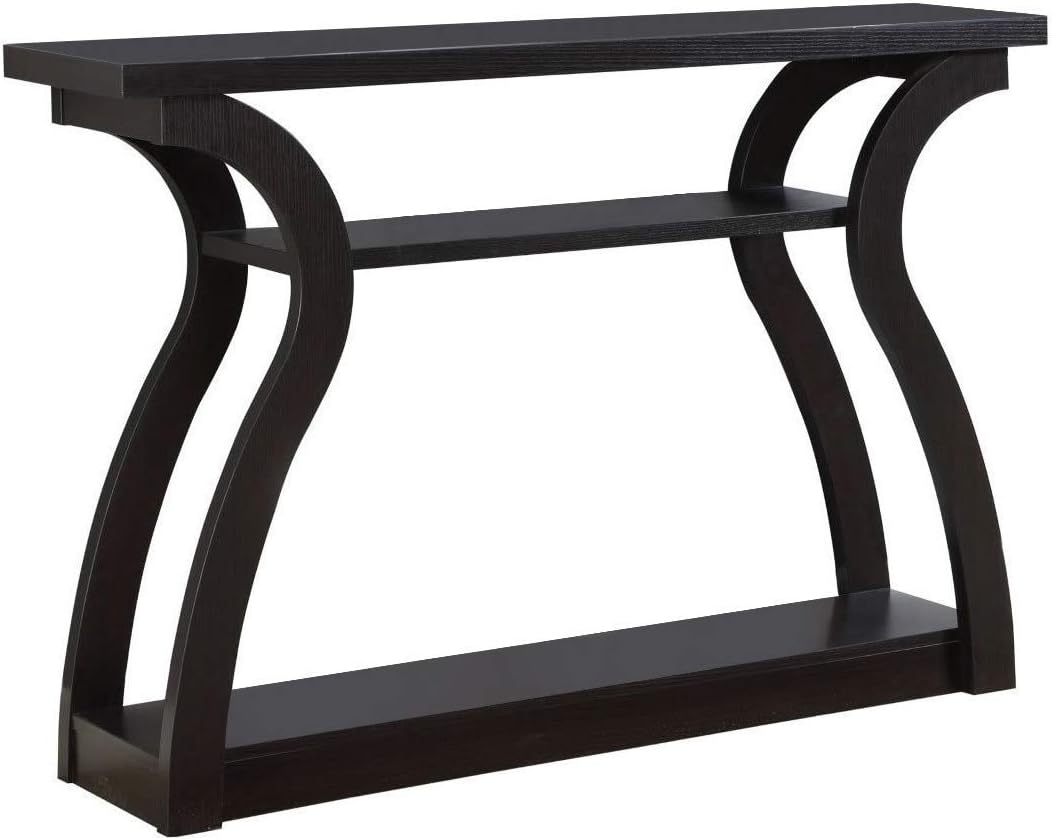 Monarch Specialties 47" Console Table - Sleek and Modern Accent Table for Your Home (Cappuccino/Dark Brown): Kitchen & Dining