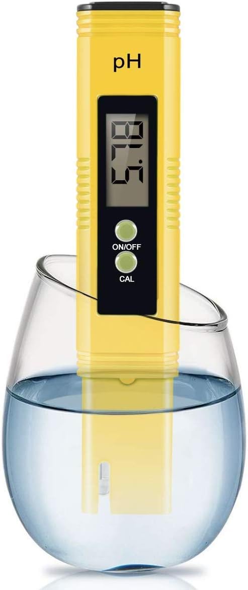 XSWL Digital PH Meter, PH Meter 0.01 PH High Accuracy Water Quality Tester with 0-14 PH Measurement Range for Household Drinking, Pool and Aquarium Water PH Tester with ATC