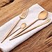 Stainless Steel Flatware Set, Morgiana 4-Piece Flatware Cutlery Set Including Fork Spoons Knife Tableware for Home,Hotel,Restaurant (Rose Golden 1)