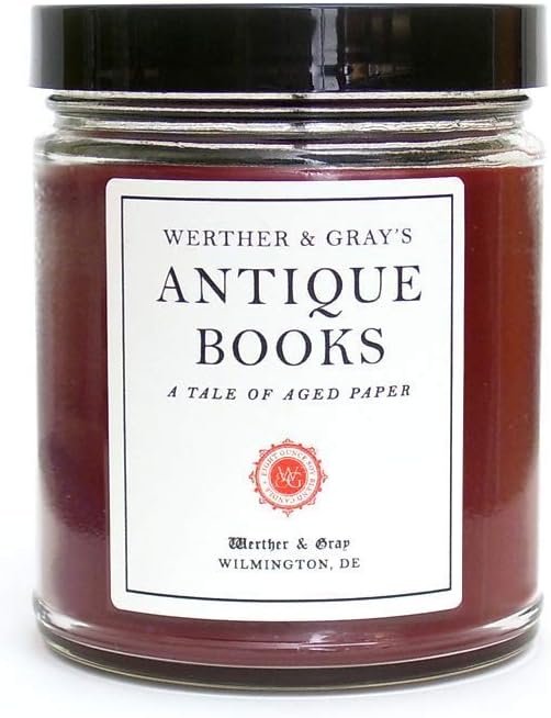 ANTIQUE BOOKS, Scented Candle, 8oz Jar