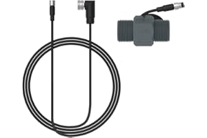 LinkTap 1" NPT Flow Meter & 4.9 ft Connection Cable, Requires 1-Zone Smart Sprinkler Controller ValveLinker, Compatible 6.5/16/33 ft Extension Cables