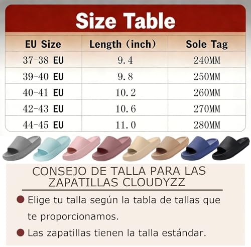 Zapatillas Mujer Hombre Chanclas Verano Super Suaves on Cloudyzzz Sandalias Antideslizante de Baño Secado Pantuflas Piscina Playa Comodas Interior Exterior Unisex,Gris 40/41 EU