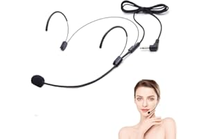 Lymizhuo Professional Headworn Earset Microphone – Over Ear Hanging Mic for Sennheiser Wireless System, Ideal for Lectures, L
