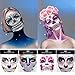 Leoars Full Face Gems Jewels, Halloween Temporary Face Tattoos, Rhinestone Face Jewels Tattoo Stickers, Crystals Body Gems Stick on Face for Festival Rave Party Outfit