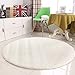 Furnily Round Area Rugs Super Soft Living Room Bedroom Home Shag Carpet Diameter 4-Feet