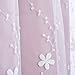 Didihou Embroidered Voile Mix Match Blackout Curtain Double Layer Darkening Thermal Insulated Window Treatment Grommet Drapes for Living Room Girls Bedroom, 1 Panel (52W x 84L Inch, Pink)