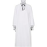UniqKaliber Renaissance Chemise for Women Cotton Medieval Dress Victorian Underdress for Halloween LARP Party
