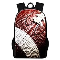 GiveMeBag Generic Soccer Backpack Pattern Football Printing Bookbag for Children Boys Day Pack