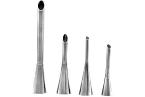 Puff Dipper Tip Stainless Steel Cream Icing Long Piping Cake Pastry Injector Tool 4PCS DurableUseful and Professional