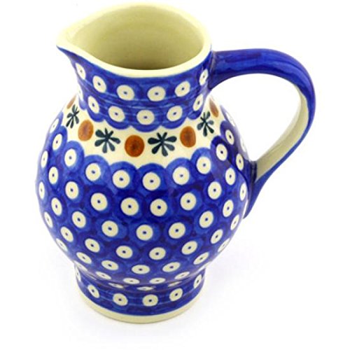 Click Here to See More Images Ceramika Bona H6610F Polish Pottery Ceramic Pitcher Hand Painted, 24-Ounce