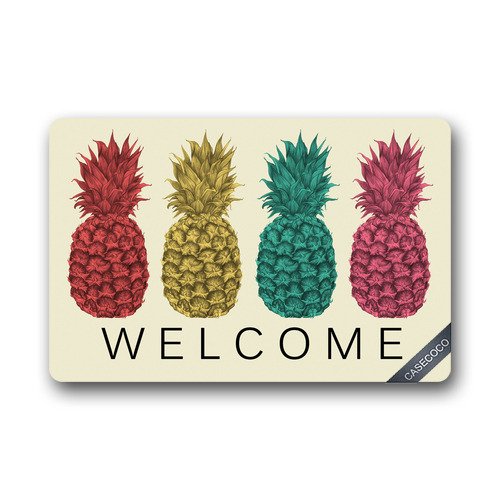 Colsprint Custom Pineapple Fruit Doormat Cover Rug Outdoor Indoor Floor