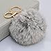 Plush Cute Genuine Rabbit Fur Key Chain for Car Key Ring