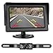 LeeKooLuu Reverse Camera and Monitor Kit License Plate Backup Camera Parking System for Car Vehicle Waterproof IR Night Vision 4.3 Display Guiden Lines