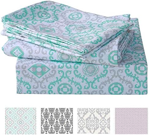 Bed Sheets Set Queen Size Soft Brushed Microfiber Bedding Sheet 4 Piece with Deep Pocket Fitted Sheet, Luxury Bedding Collection (Queen, La Plage)
