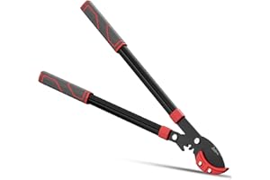 JiveGrove Loppers for Gardening Heavy Duty,Branch Cutter with Gear Structure, SK5 Blades with Teflon Coating, Aluminum Alloy 