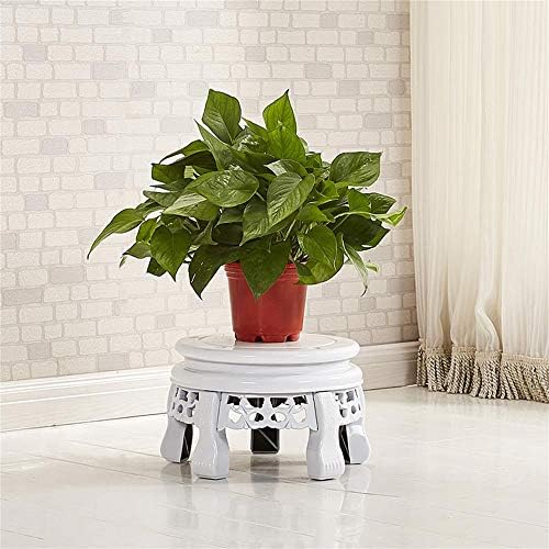 Flower Stand Home Indoor Flower Pot Rack Chinese Classical Imitation Wood Flower Shelf Multi-Layer Balcony Floor Plant Succulent Rack White (Size : 22x30x20cm)