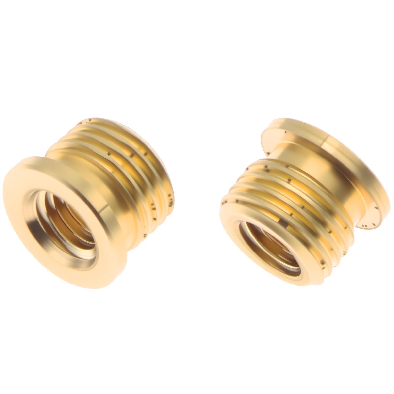 Photo 1 of FDXGYH 2 Pcs Male 1/8 IP (3/8") to Femle 1/4-27 Lamp Finial Cap Tapped of Top Adapter Copper Lamp Holder Finial Full Thread Adapter