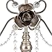 Amalfi Decor Victoria Antique Silver Metal 3 Pillar Candle Holder, Wedding Table Hurricane Centerpiece Crystal Draped Accent Stand Display